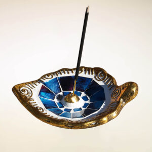 PORTAINCENSI IN TERRACOTTA CON SPECCHIETTI A GOCCIA