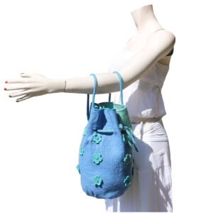 SACCA IN LANA COTTA CON FIORI