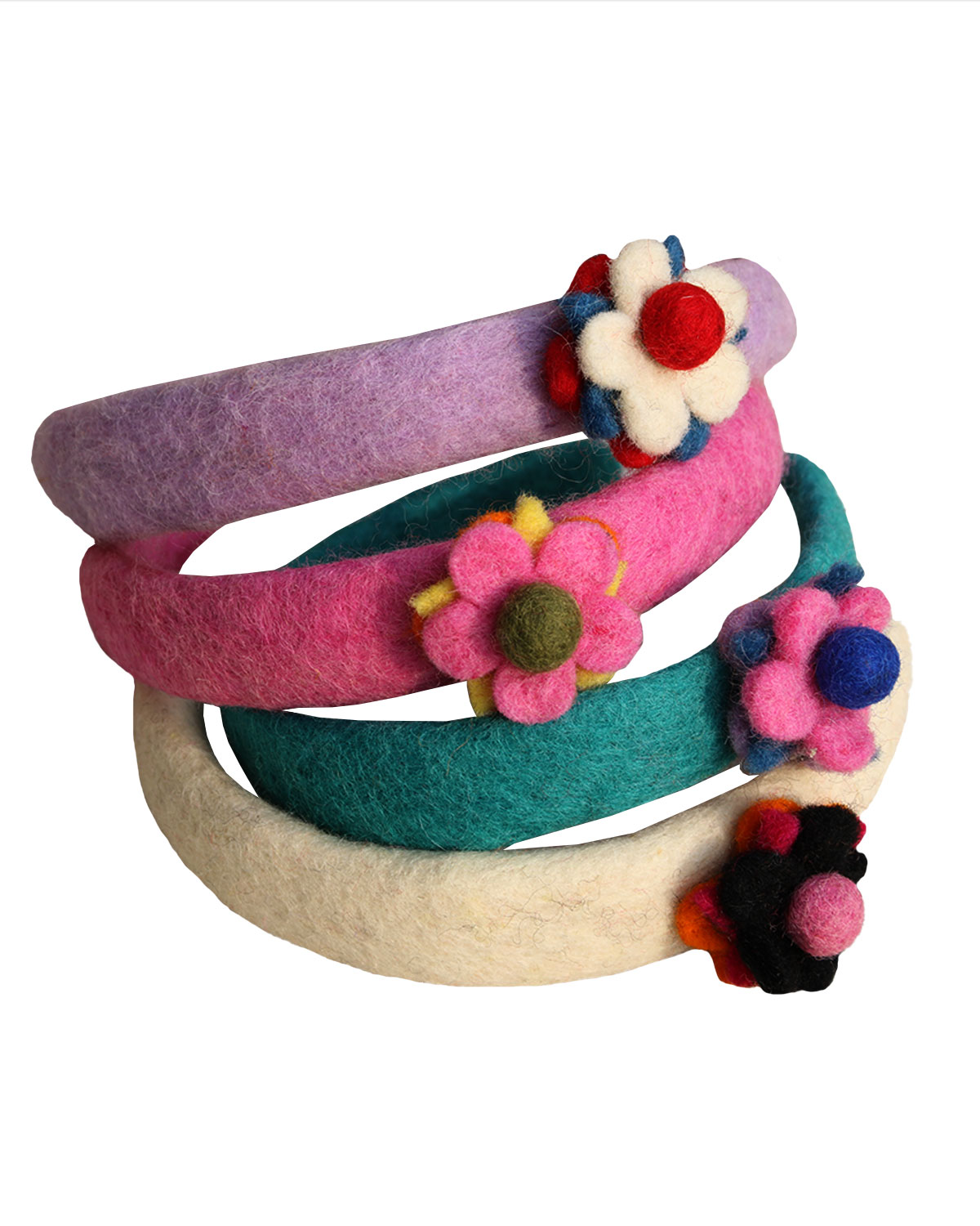 4252_1 CERCHIETTI IN LANA COTTA 1 FIORE