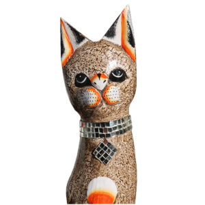 GATTO CON COLLARINO DI SPECCHIETTI (CM 50)