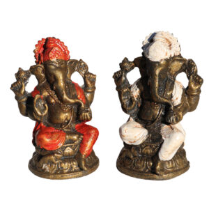 GANESHA IN RESINA DIPINTA CM 10