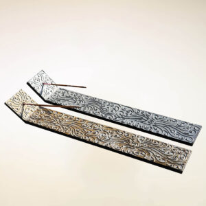 PORTAINCENSI IN LEGNO CON DECORI ORIENTALI