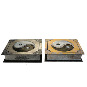 SCATOLA IN LEGNO GIGANTE CON TAO ( CM 30 X 25 )