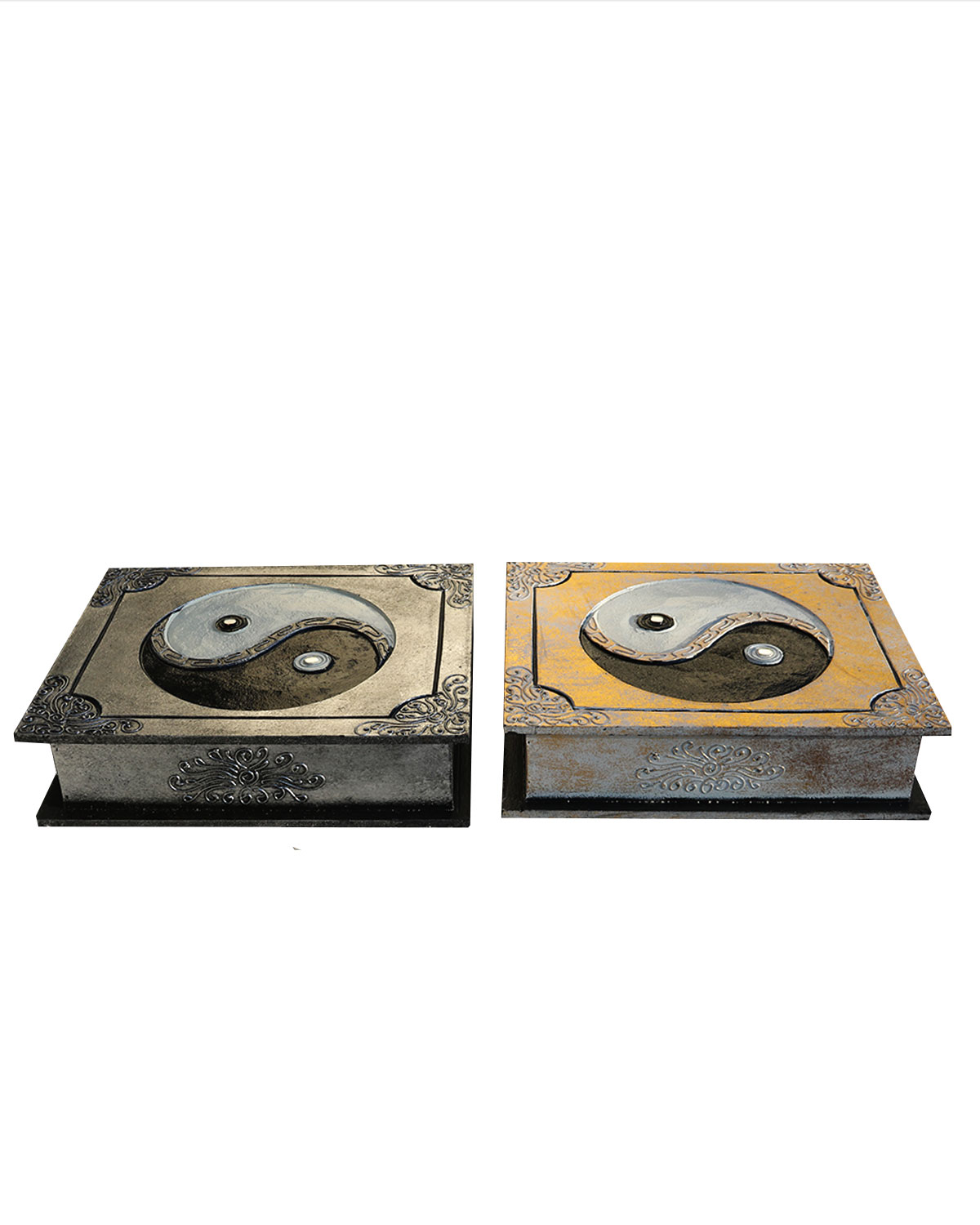 6992 SCATOLA IN LEGNO GIGANTE CON TAO ( CM 30 X 25 )