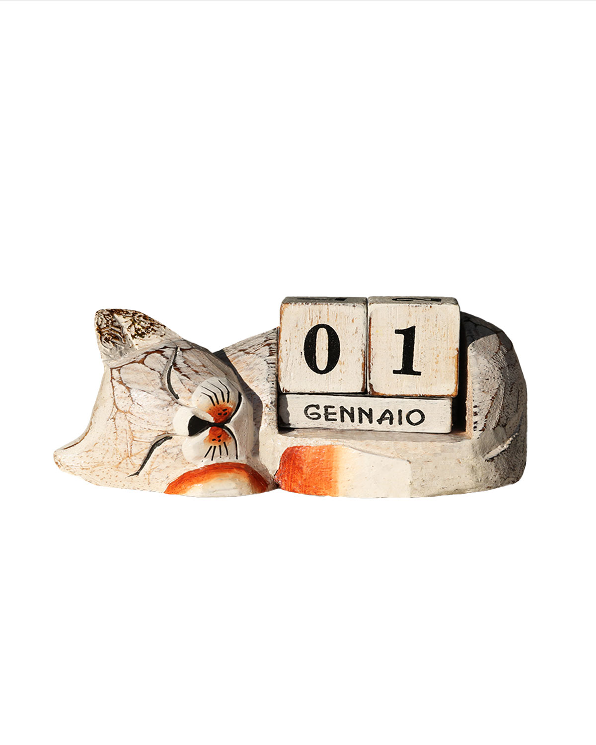 7577 CALENDARIO PERENNE GATTO CHE DORME DECAPATO GRANDE