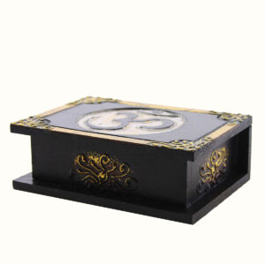 SCATOLA COFANETTO CON OM BORDO DECORATO