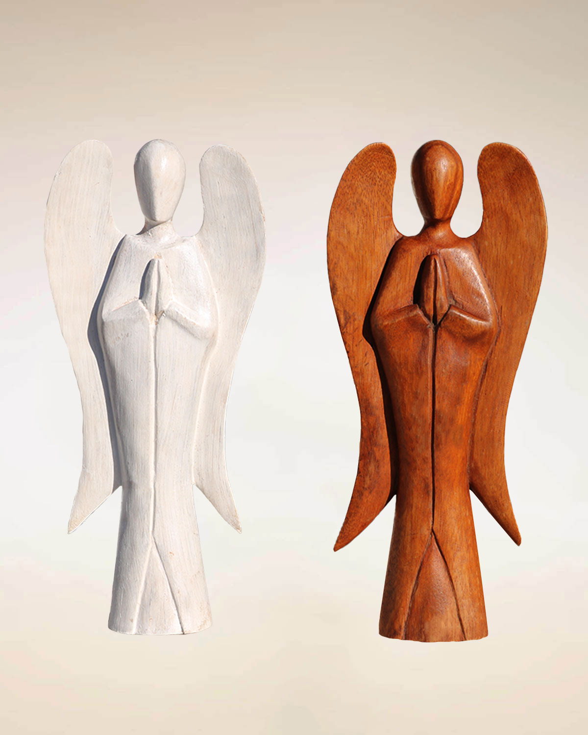 8374 STATUE ANGIOLETTO MANI GIUNTE CM 35