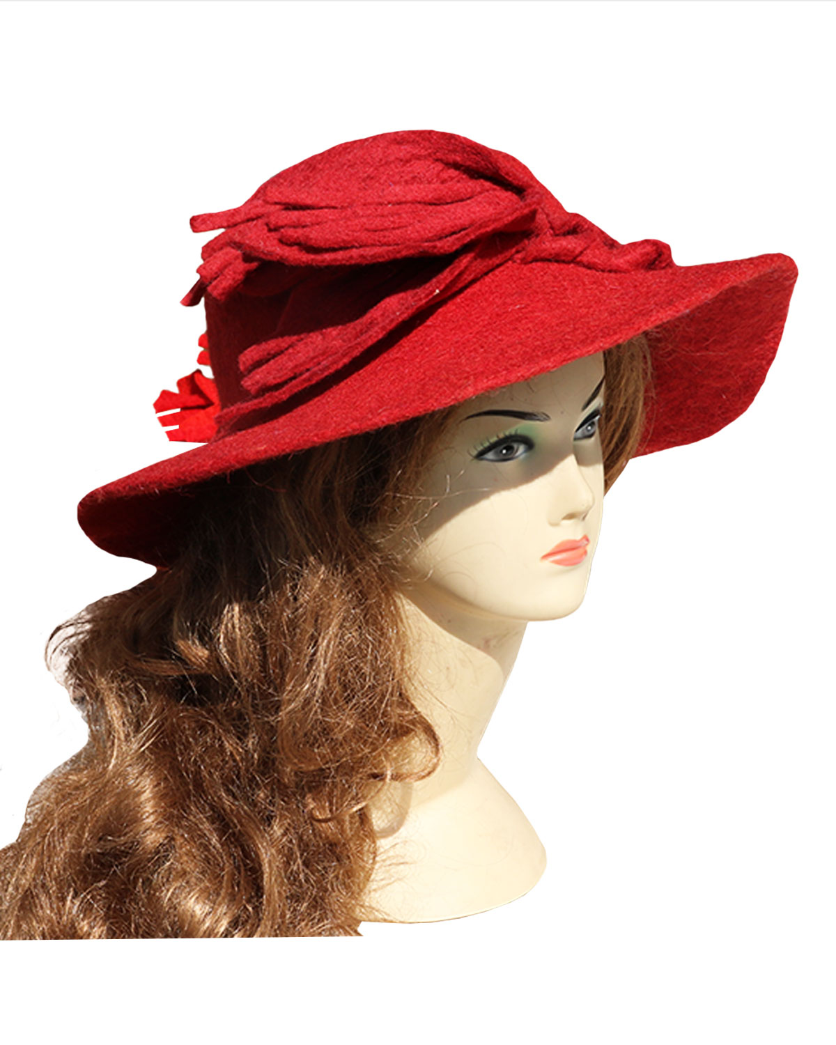 8472 CAPPELLO IN LANA COTTA CONTESSA CON FIORE