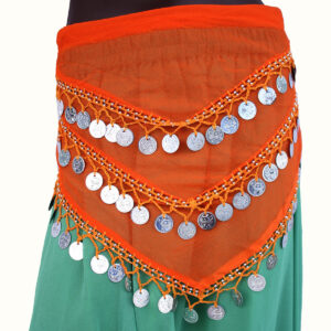 CINTURA DANZA DEL VENTRE TRIANGOLO TRE FILE