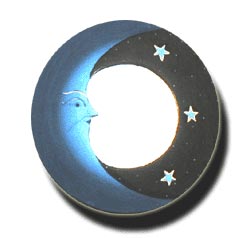 SPECCHIO ROTONDO LUNA COLORATO 50 CM