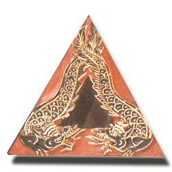 SPECCHIO DRAGO TRIANGOLARE 30 CM