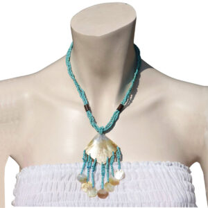 COLLANE PERLINE CON CENTRALE A ROMBO E CASCATA A CERCHIETTI