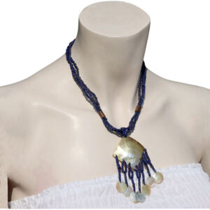 COLLANE PERLINE CON CENTRALE A ROMBO E CASCATA A CERCHIETTI