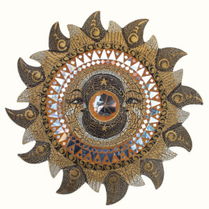 SOLI DA MURO CON SPECCHIETTI DUE LUNE CM 40