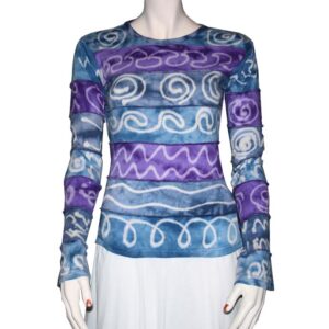 BLUSA MANICA SCAMPANATA PATCHWORK ORIZZONTALE