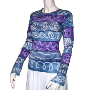 BLUSA MANICA SCAMPANATA PATCHWORK ORIZZONTALE