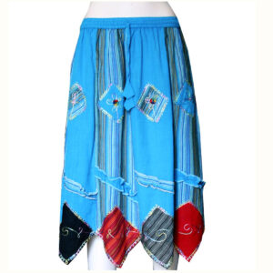 GONNA CORTA PATCHWORK A ROMBI CON PUNTE