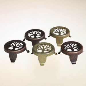 BRUCIATORE SUPPORTO PER GRANI IN METALLO CON ALBERO DELLA VITA