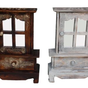 MOBILETTO PORTAGIOIE CON ANTA GRIGLIATA E  MOTIVI FLOREALI