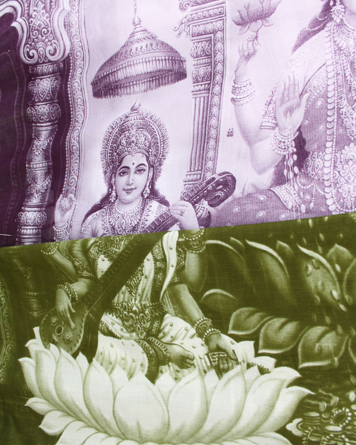 6301_2 TELO CON DIVINITA' SARASWATI LAXMI GANESH