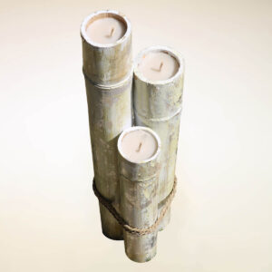 CANDELE IN BAMBOO ( set 3 pz. Cm 40-50-60)