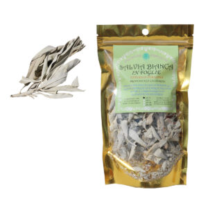 SALVIA BIANCA CALIFORNIANA IN FOGLIE BUSTA ORO LINEA PROFUMI PREZIOSI  (30 GR)