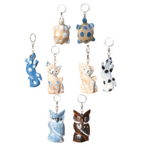 PORTACHIAVI ANIMALETTI IN LEGNO ( confezione da 6 pz. )