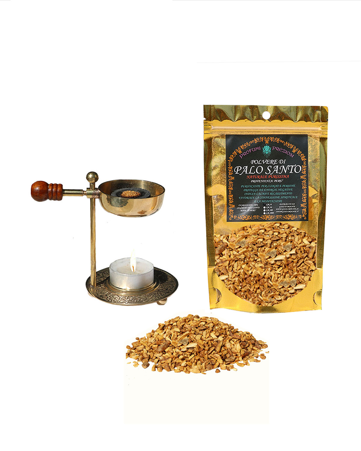 8648_1 PALO SANTO IN PATATINE ORO LINEA PROFUMI PREZIOSI (33 GR)