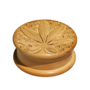 TRITAGANJA IN LEGNO 2,5" CON FOGLIA
