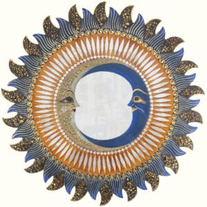 SPECCHIO CON RAGGI E GUSCI D'UOVO CM 80