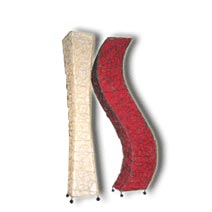 LAMPADA IN RATTAN RICCIOLINI E COTONE 1,5 M
